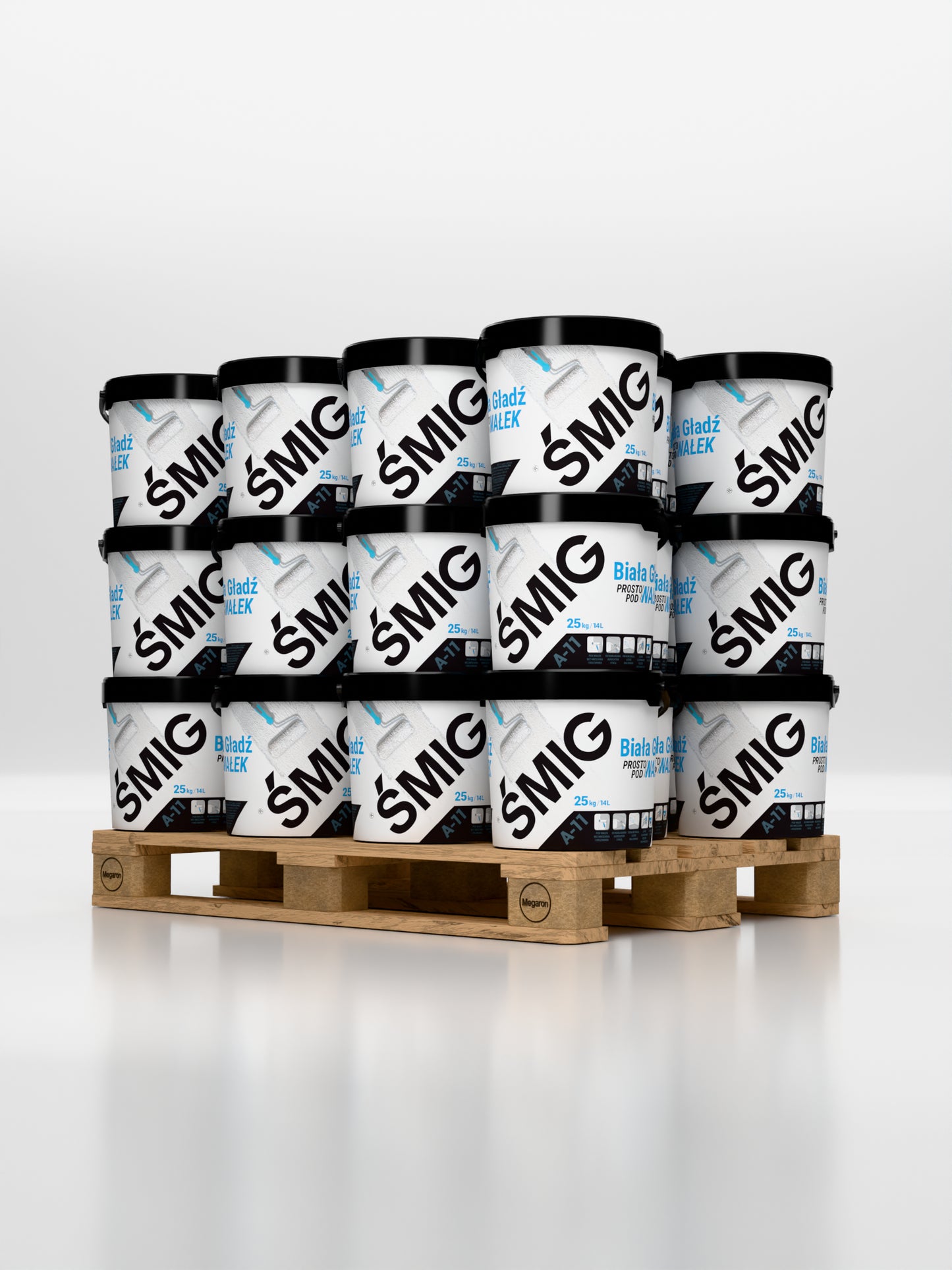 Biała Gładź Prosto Pod Wałek ŚMIG A-11 paleta (33 szt x 25kg)