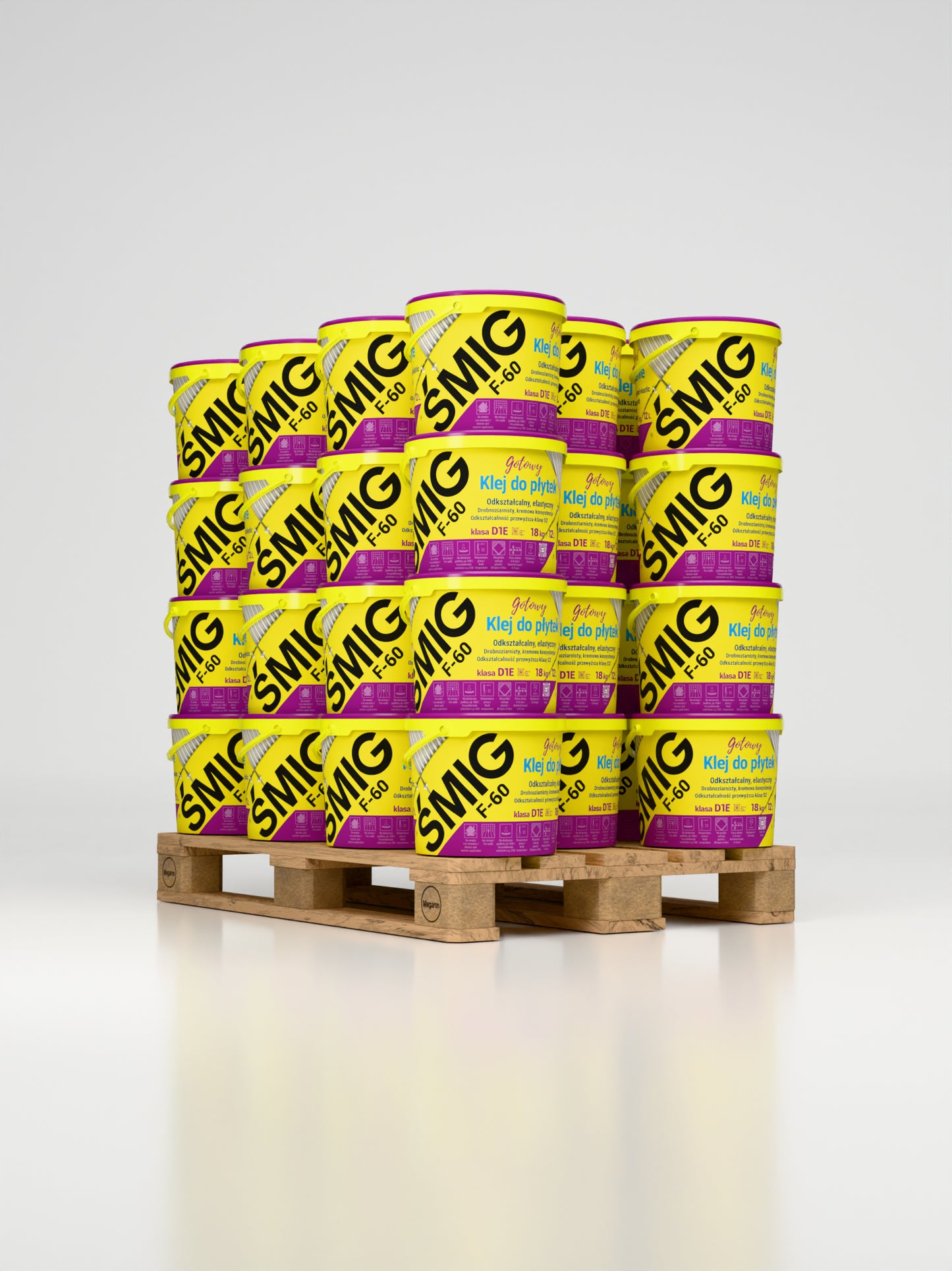 Gotowy klej do płytek ŚMIG F-60 paleta (44 szt x 18kg)