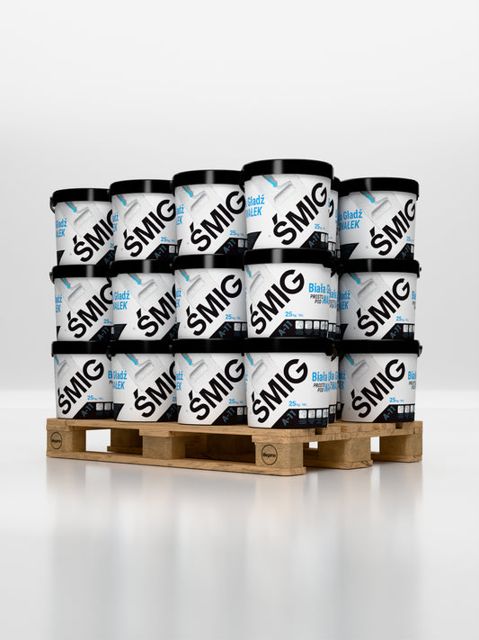Biała Gładź Prosto Pod Wałek ŚMIG A-11 paleta (33 szt x 25kg)