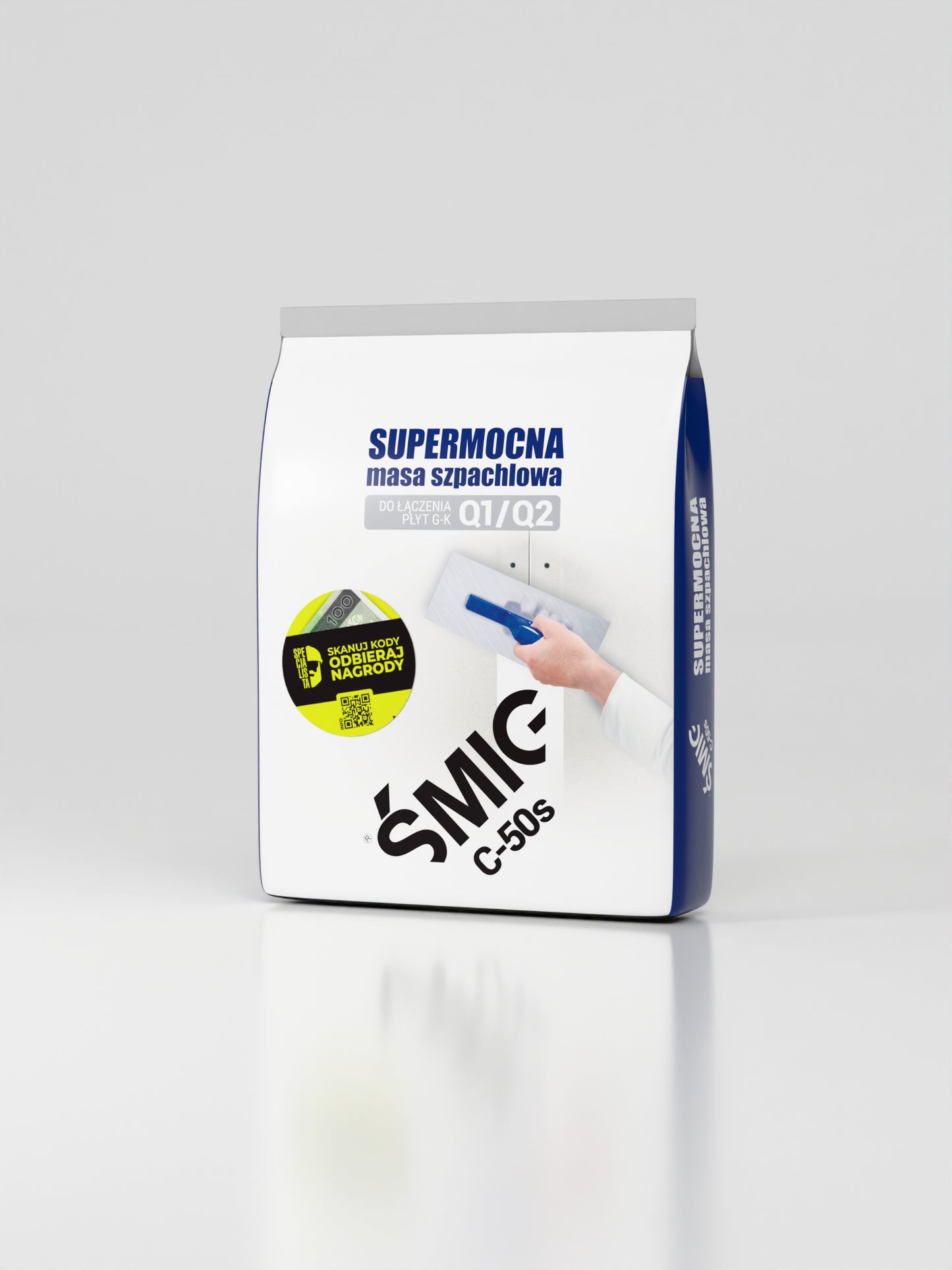 Supermocna Masa Szpachlowa do łączenia płyt g-k i naprawy uszkodzeń ŚMIG C-50s