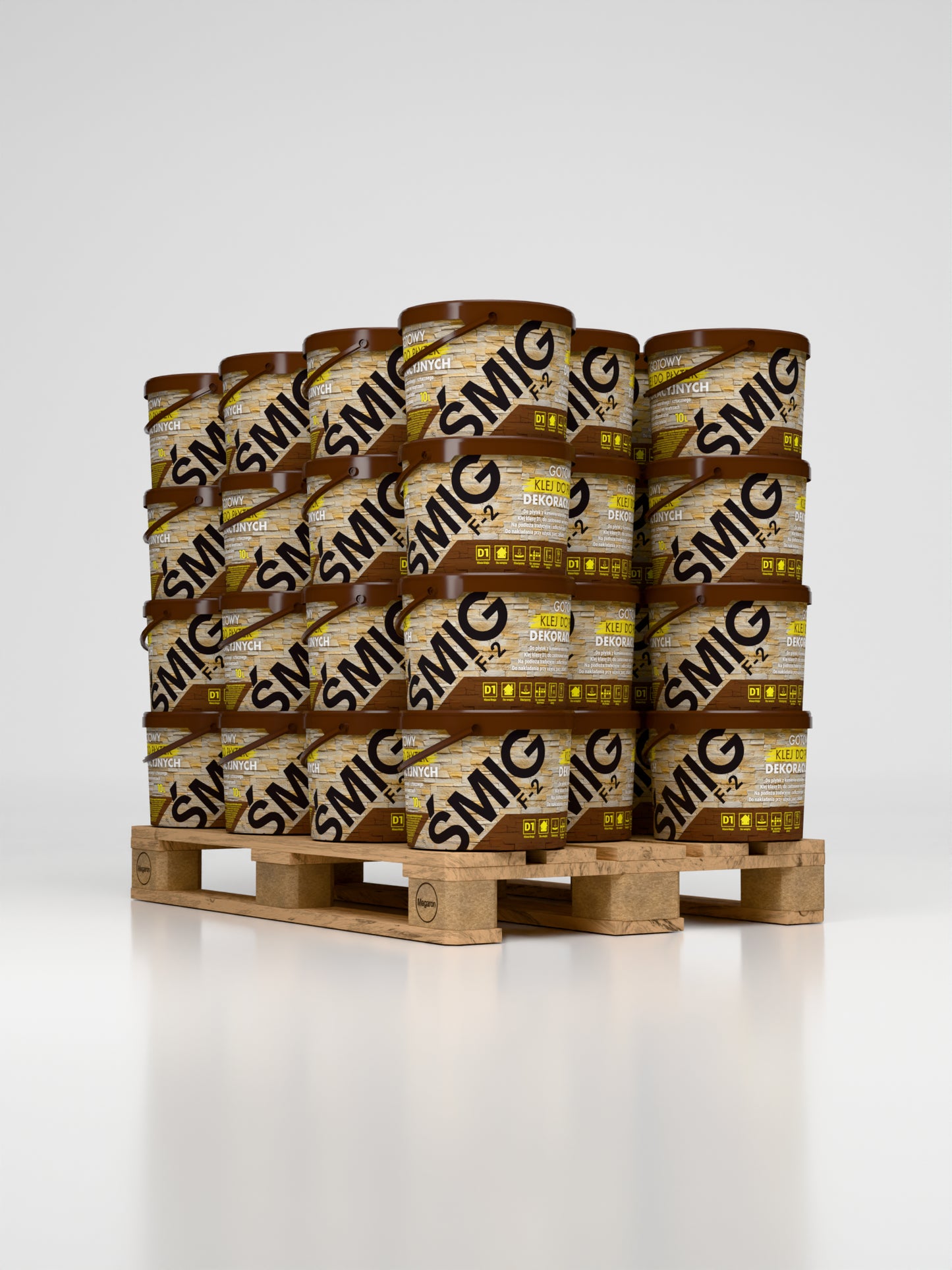 Gotowy klej do płytek dekoracyjnych ŚMIG F-2 paleta (44 szt x 15kg)