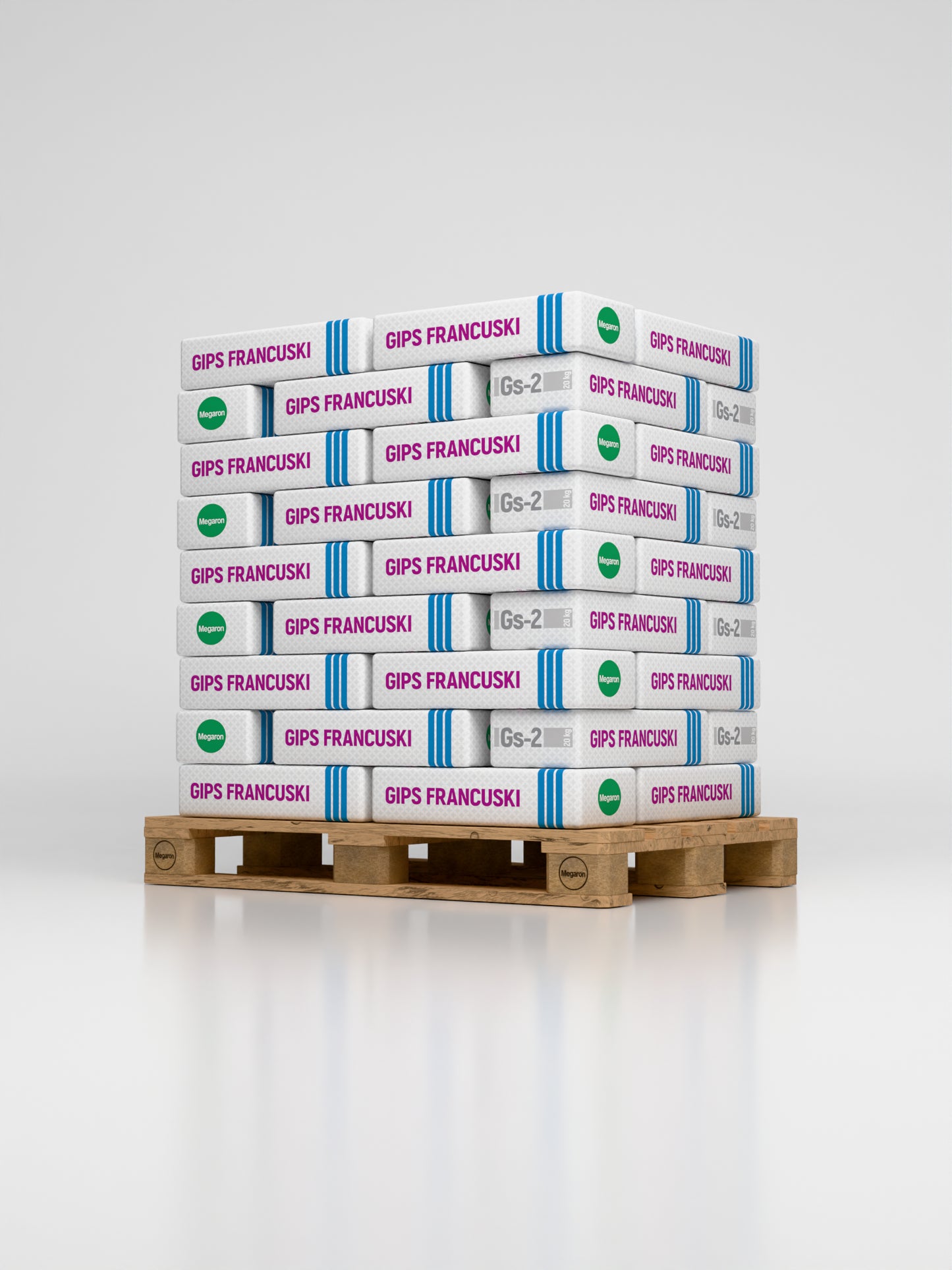 Gips szpachlowy FRANCUSKI Megaron Gs-2 paleta (54 szt x 20kg)