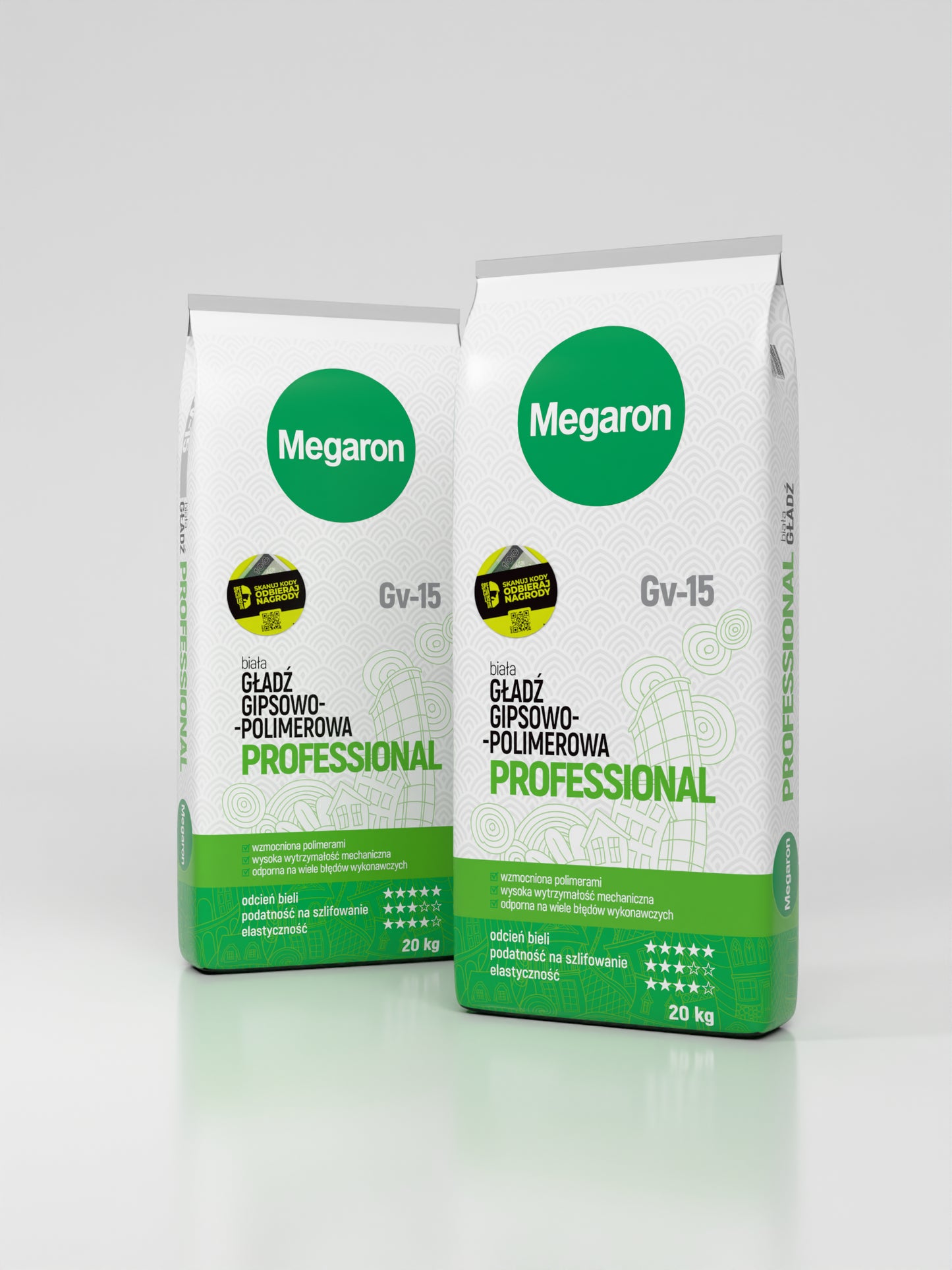 Gładź Gipsowo-Polimerowa PROFESSIONAL Megaron Gv-15
